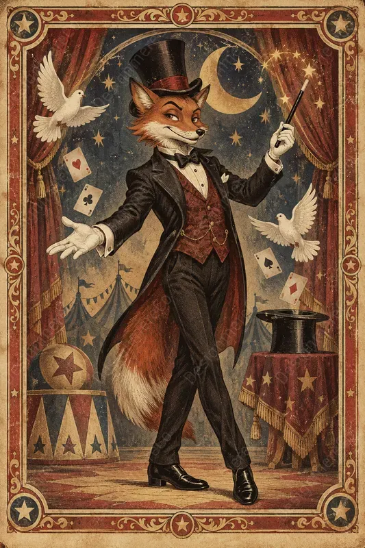 Vintage Circus Character Posters