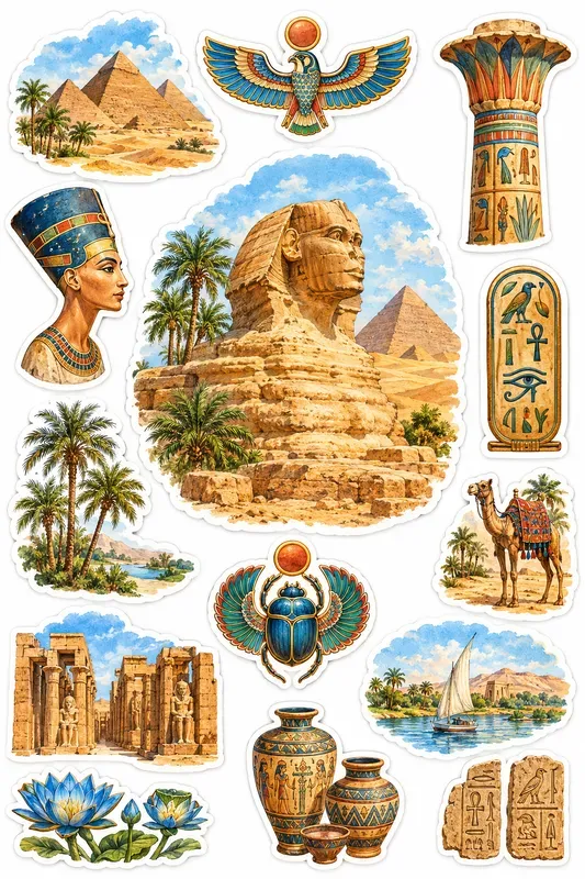 World Landmark Sticker Sheets