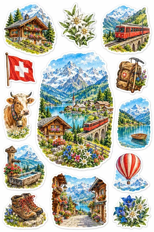World Landmark Sticker Sheets