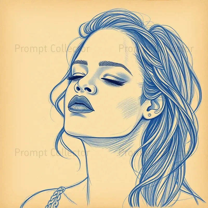 Vintage Style Pencil Sketch Drawings A