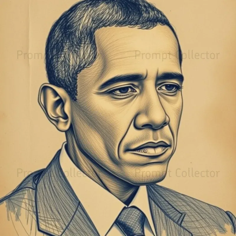 Vintage Style Pencil Sketch Drawings A