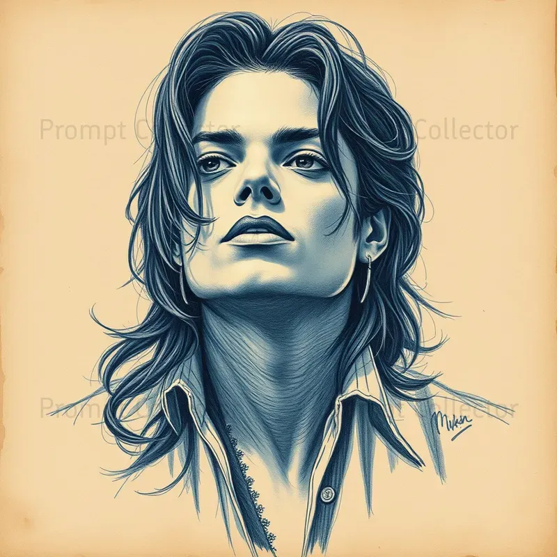 Vintage Style Pencil Sketch Drawings A