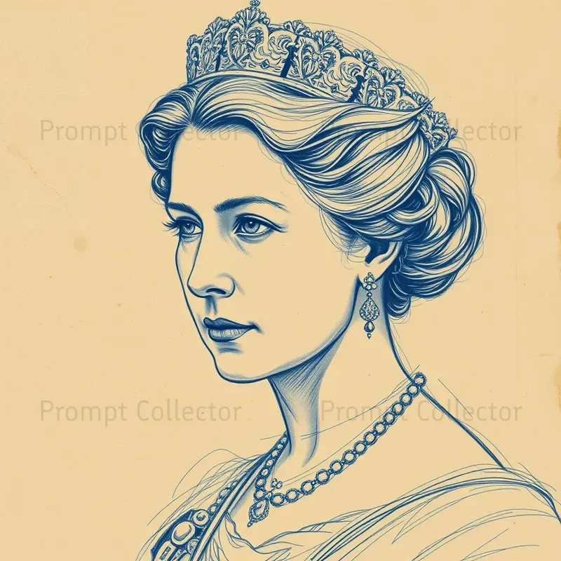Vintage Style Pencil Sketch Drawings A