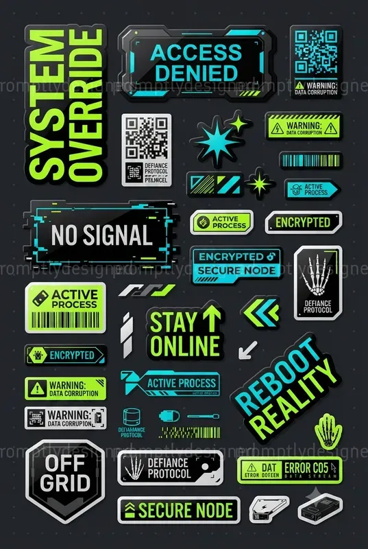 Futuristic Sticker Sheets