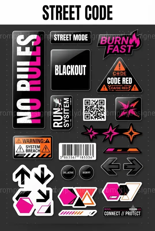 Futuristic Sticker Sheets