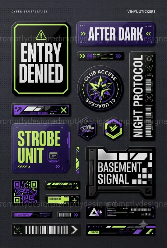 Futuristic Sticker Sheets