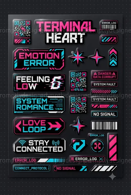 Futuristic Sticker Sheets