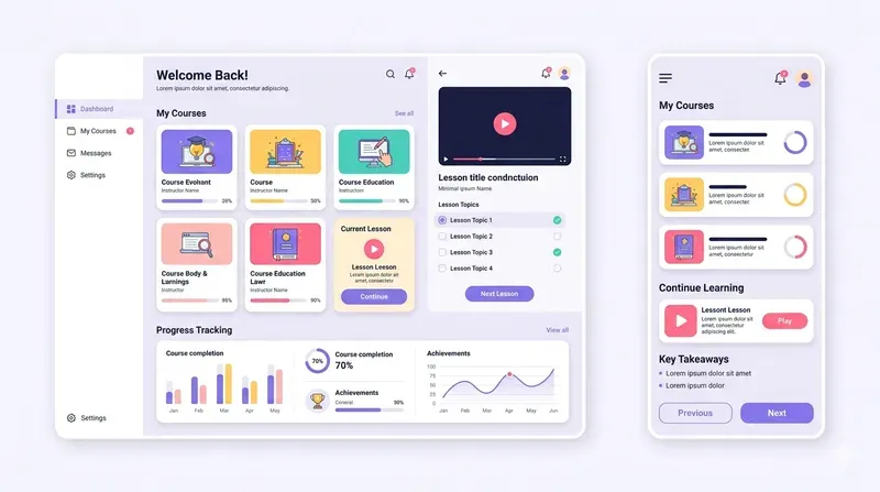 Modern Web UI Mockups 2 Screens Kits