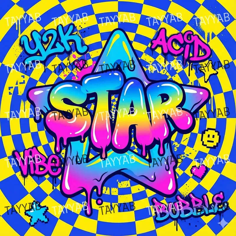 90s Aesthetic Y2k Chrome Posters