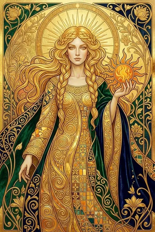 Art Nouveau Gold Leaf Portraits