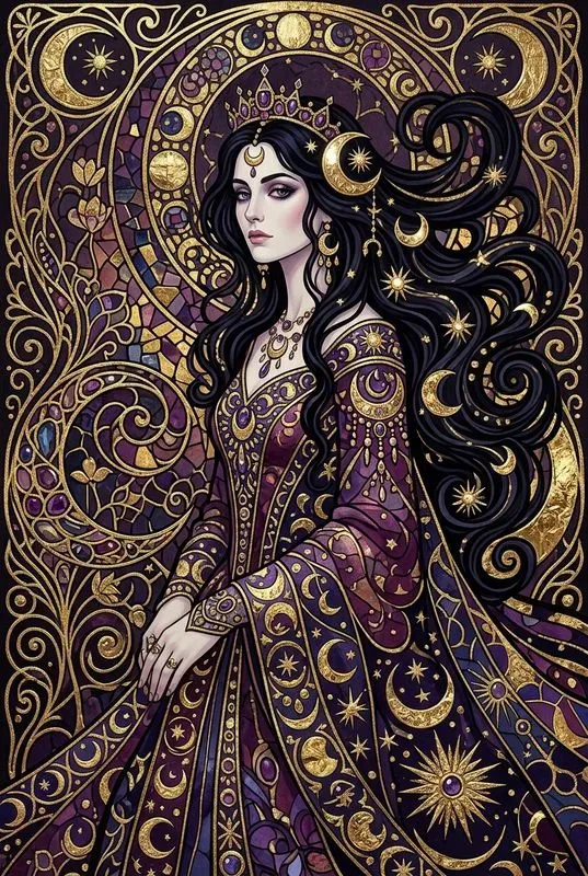 Art Nouveau Gold Leaf Portraits