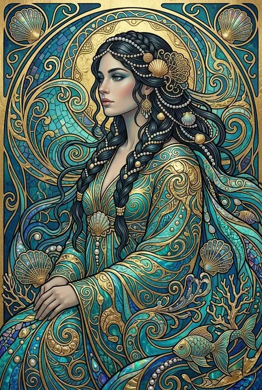 Art Nouveau Gold Leaf Portraits