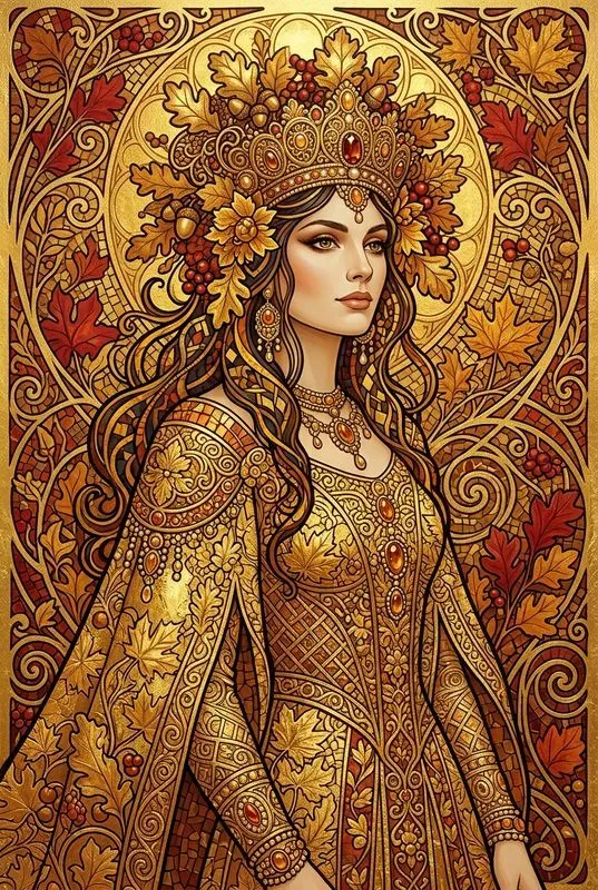 Art Nouveau Gold Leaf Portraits