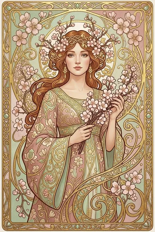 Art Nouveau Gold Leaf Portraits