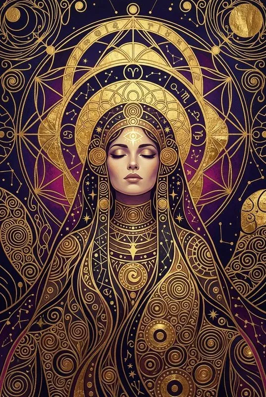 Art Nouveau Gold Leaf Portraits