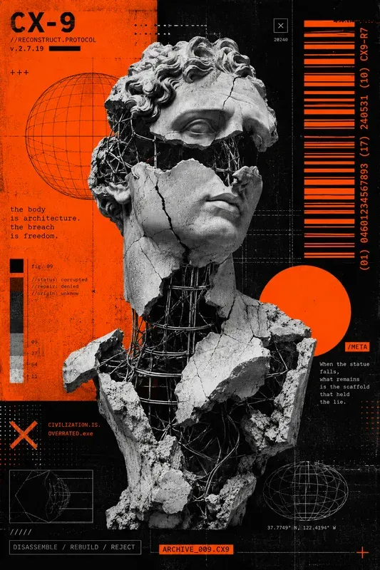 Brutalist Digital Collage Posters