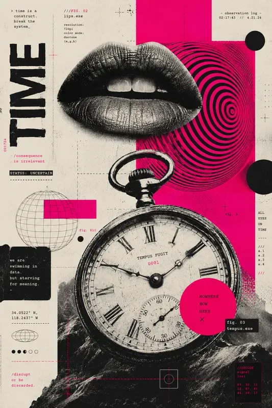 Brutalist Digital Collage Posters