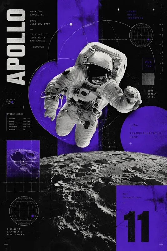 Brutalist Digital Collage Posters