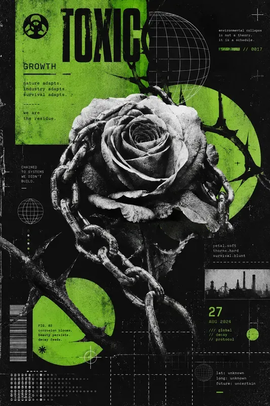 Brutalist Digital Collage Posters