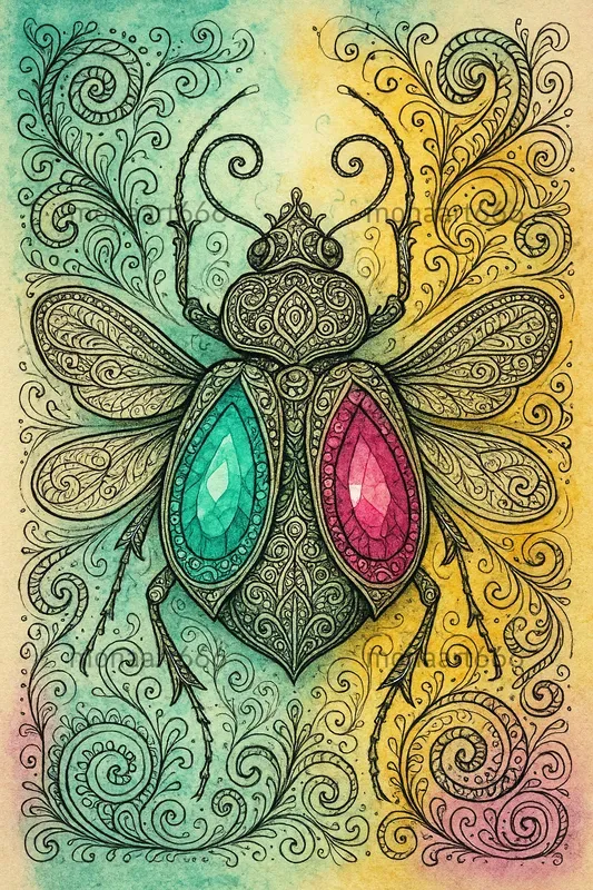 Whimsical Psychedelic Doodle Art