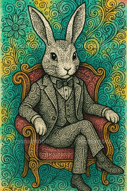 Whimsical Psychedelic Doodle Art