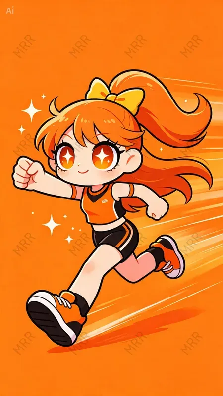 Cute Powerpuff Style Cartoon Girls