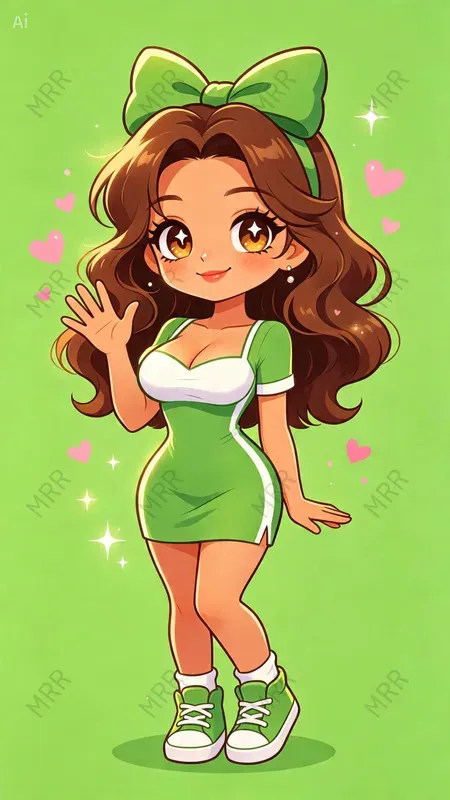 Cute Powerpuff Style Cartoon Girls