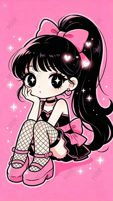 Cute Powerpuff Style Cartoon Girls