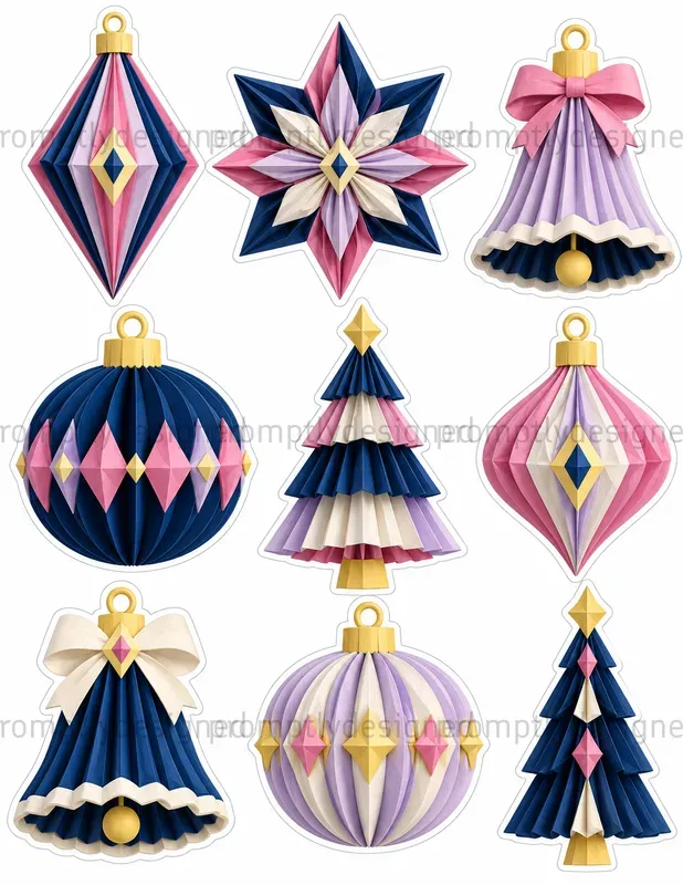 Textured Christmas Stickers