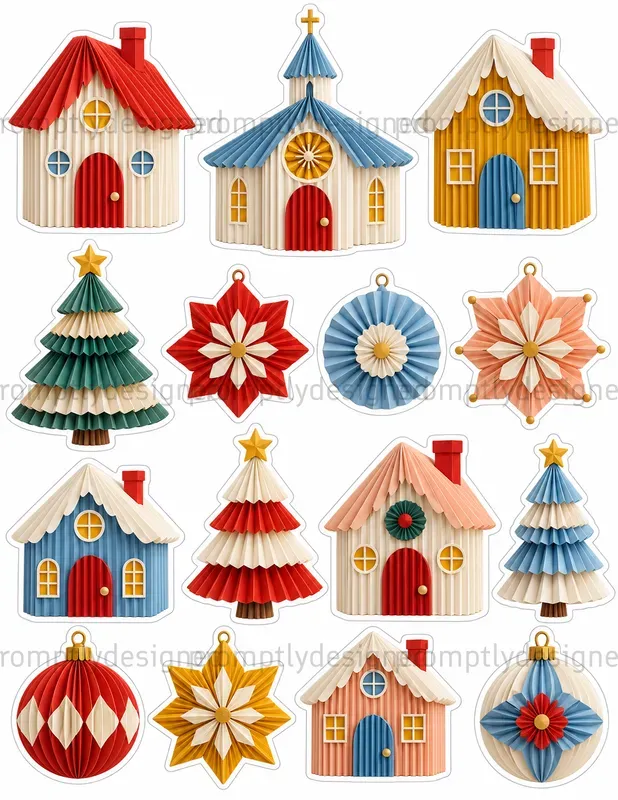 Textured Christmas Stickers