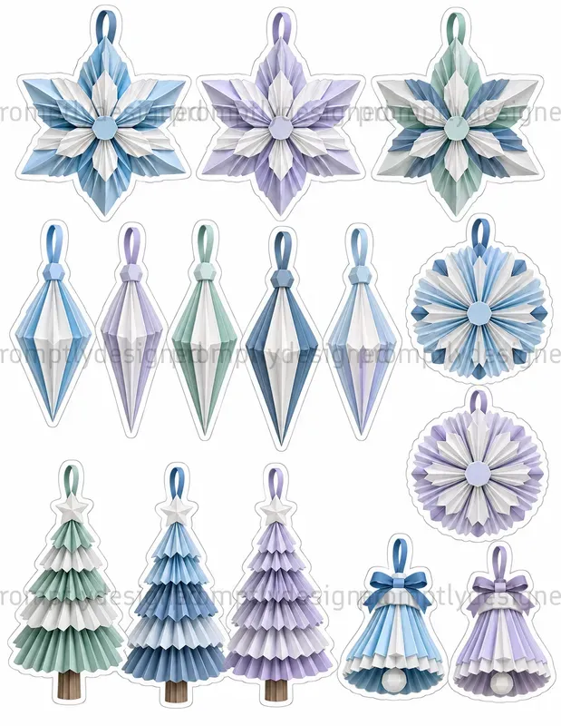 Textured Christmas Stickers