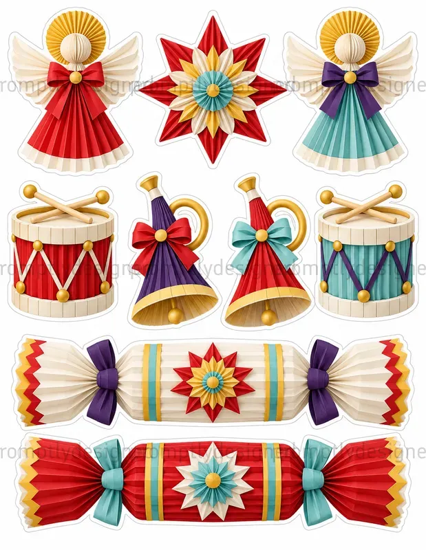 Textured Christmas Stickers