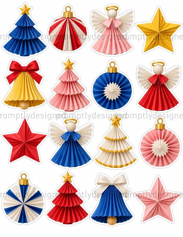 Textured Christmas Stickers