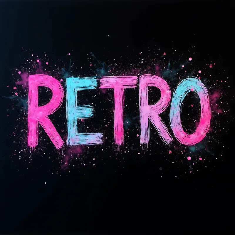 Dynamic Gritty Neon Sketch Typographies