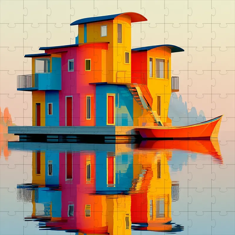 Glossy Surreal 3D Render Art