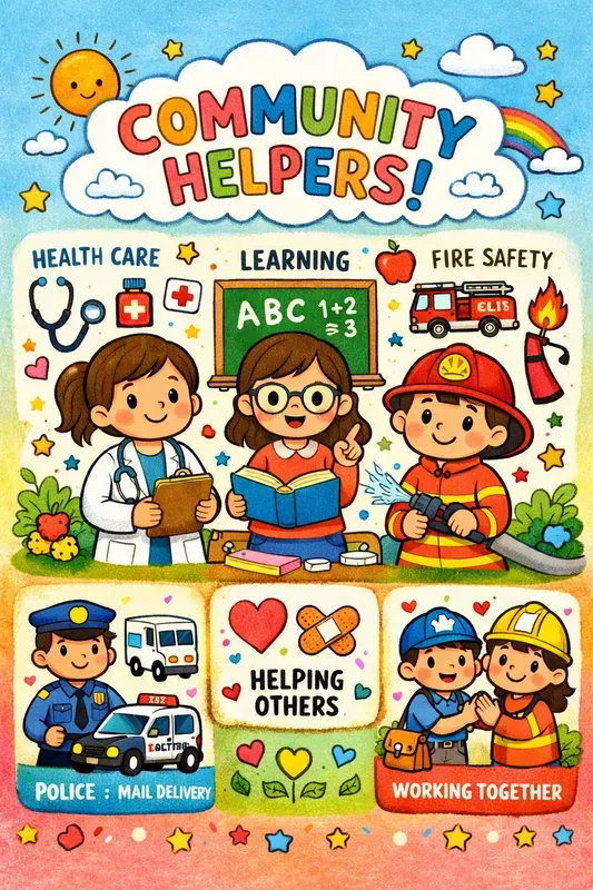 Whimsical Kids Learning Posters