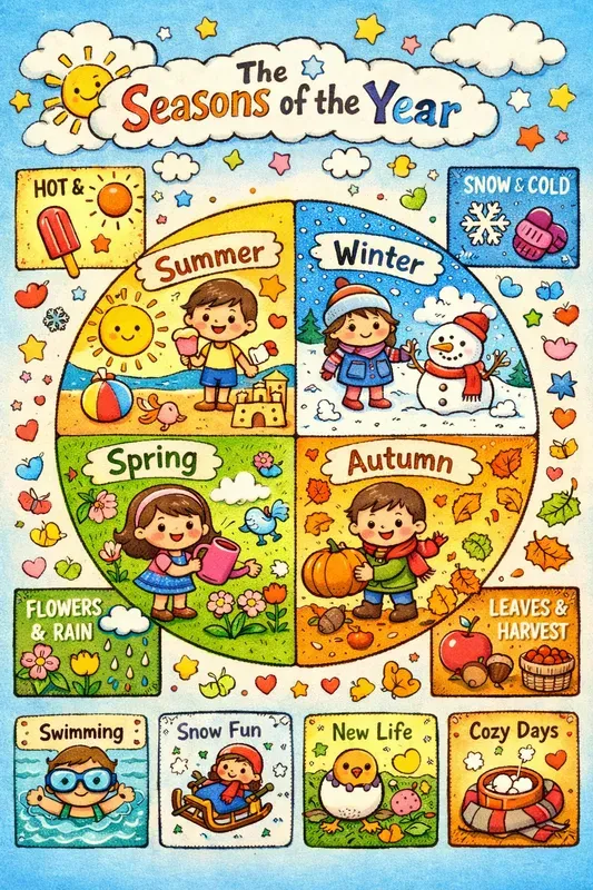 Whimsical Kids Learning Posters