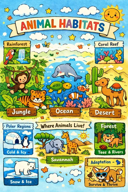 Whimsical Kids Learning Posters