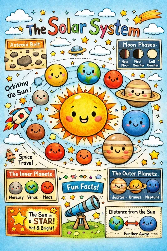 Whimsical Kids Learning Posters