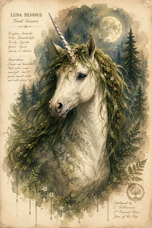 Fantasy Bestiary Watercolor Portraits