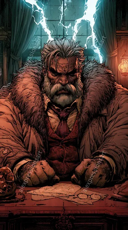 Gritty Noir Mythology Graphic Novel Art