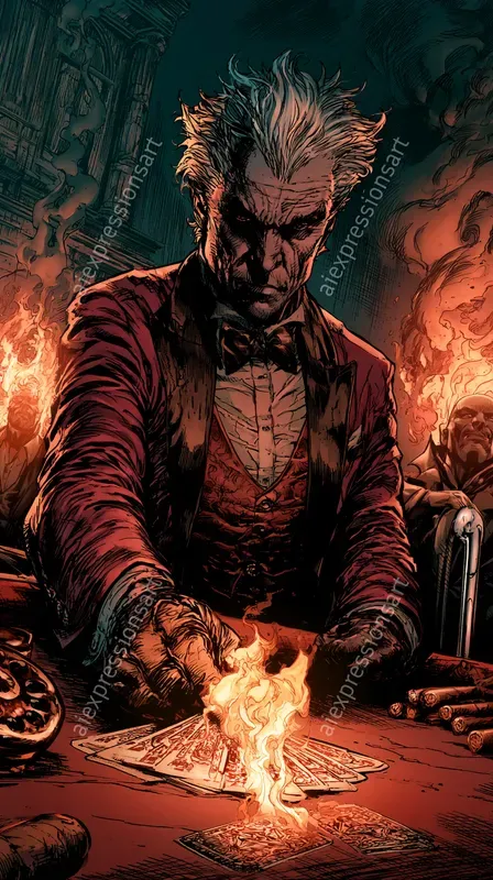 Gritty Noir Mythology Graphic Novel Art