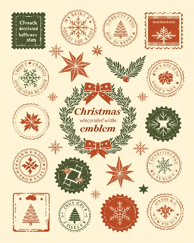 Vintage Christmas Rubber Stamps