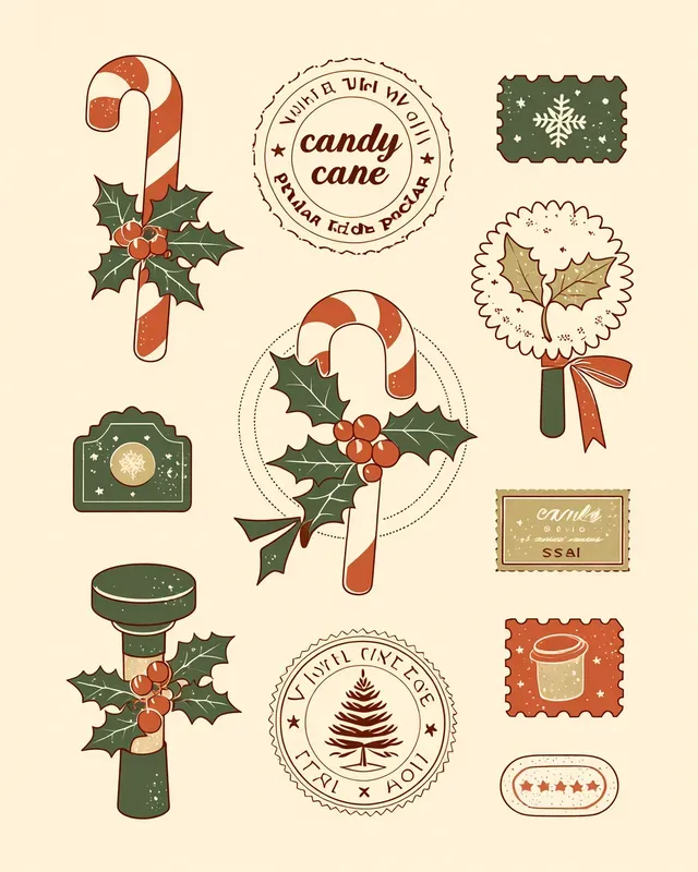 Vintage Christmas Rubber Stamps