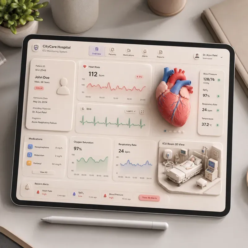 3D Claymorphic Dashboard UI Mockups