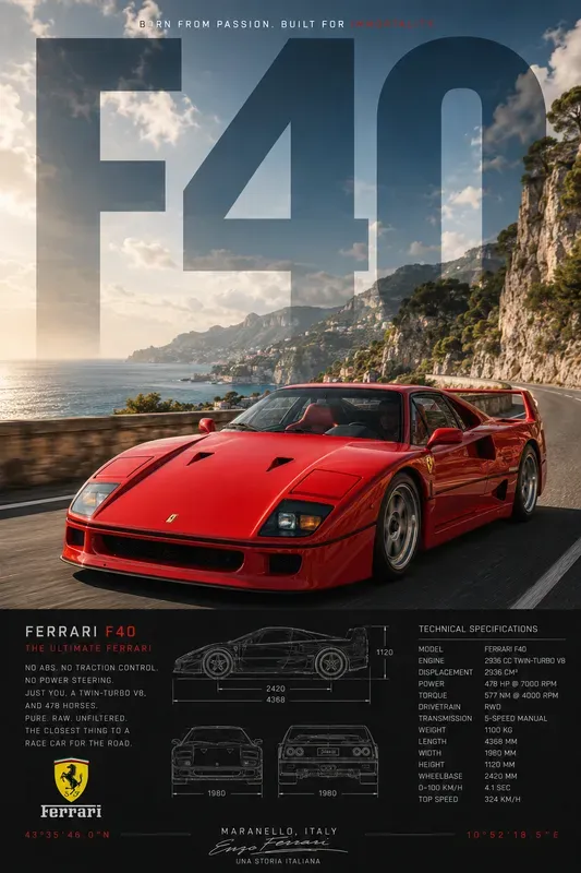 Premium Automotive Spec Posters