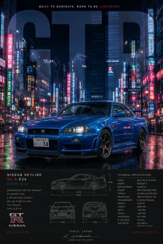 Premium Automotive Spec Posters