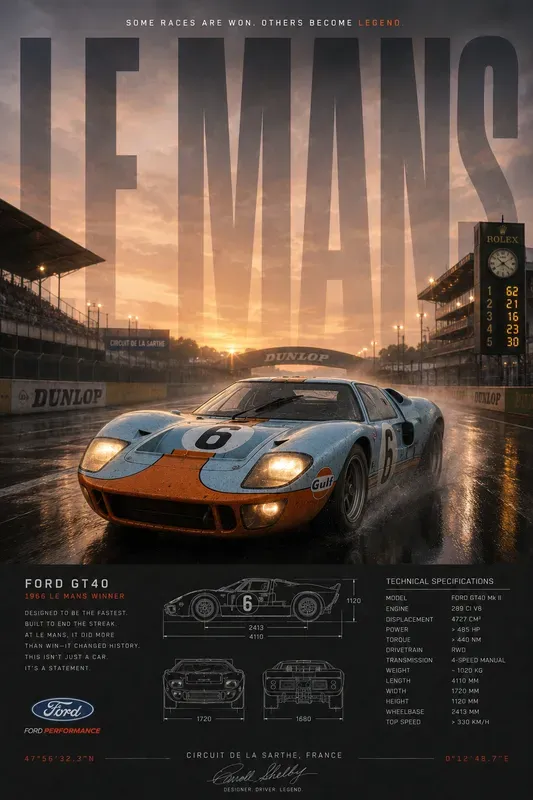 Premium Automotive Spec Posters