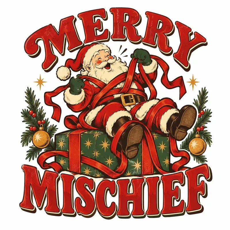 Retro Christmas Character Emblems