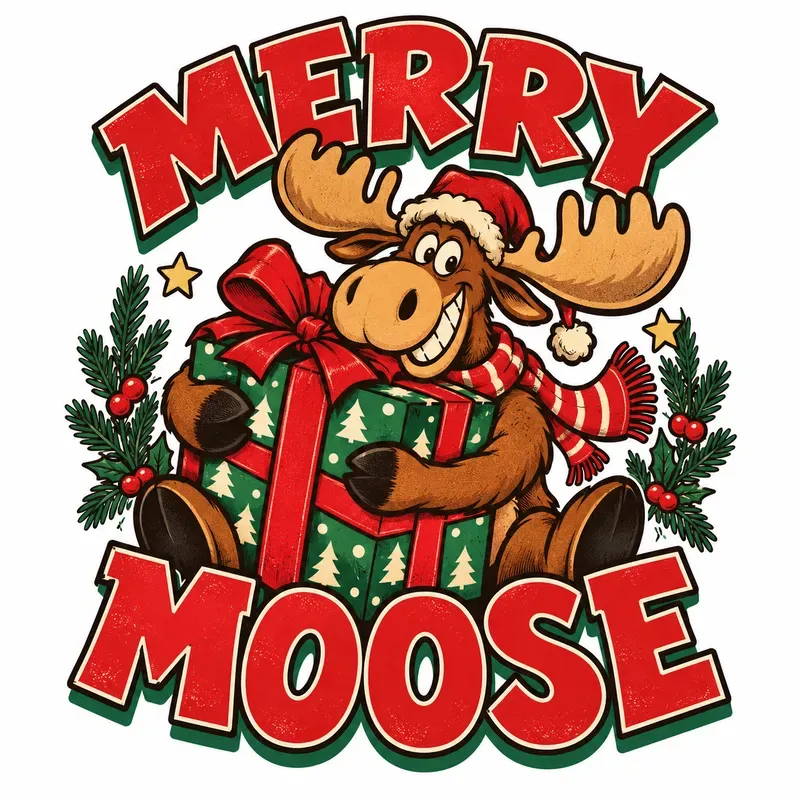 Retro Christmas Character Emblems
